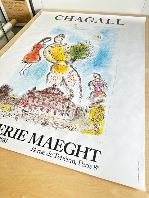 Original Marc Chagall Poster Maeght 1981 (Big Size)