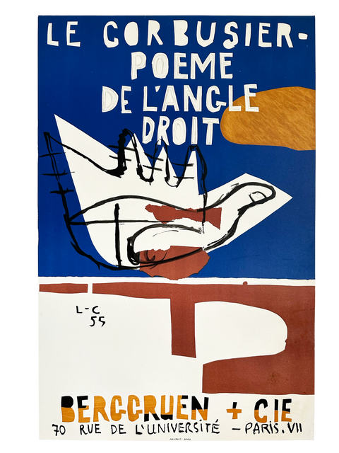 Original Le Corbusier Poster "Le Poème de l'angle droit", 1955 - Mourlot