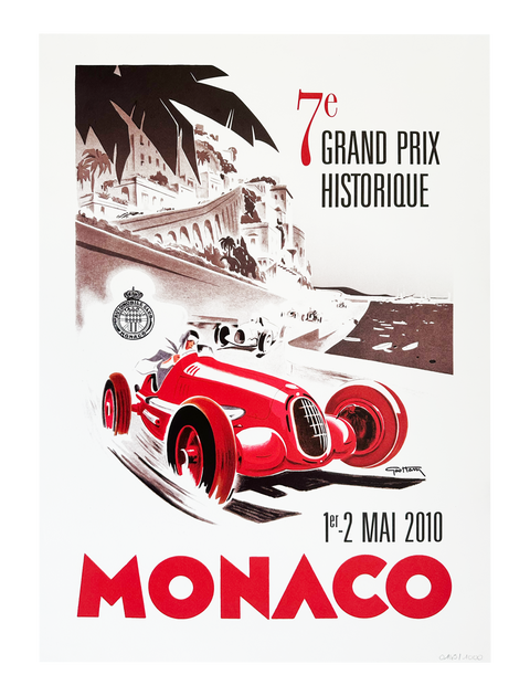 Original Lithographic Poster Monaco Grand Prix Historique 2010, numbered 145/1000 (VIP)