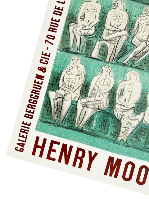 Original Henry Moore Poster Galerie Berggruen & CIE, 1957 - Mourlot