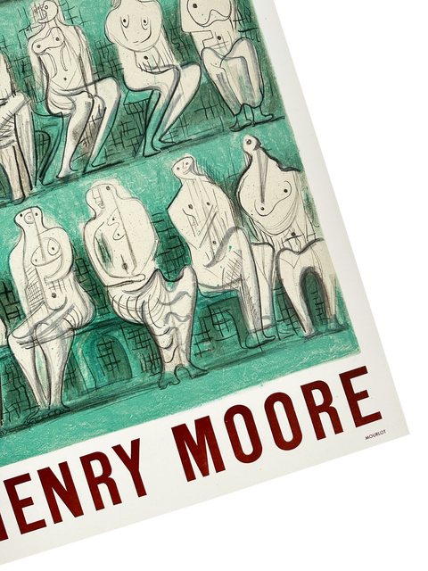 Original Henry Moore Poster Galerie Berggruen & CIE, 1957 - Mourlot