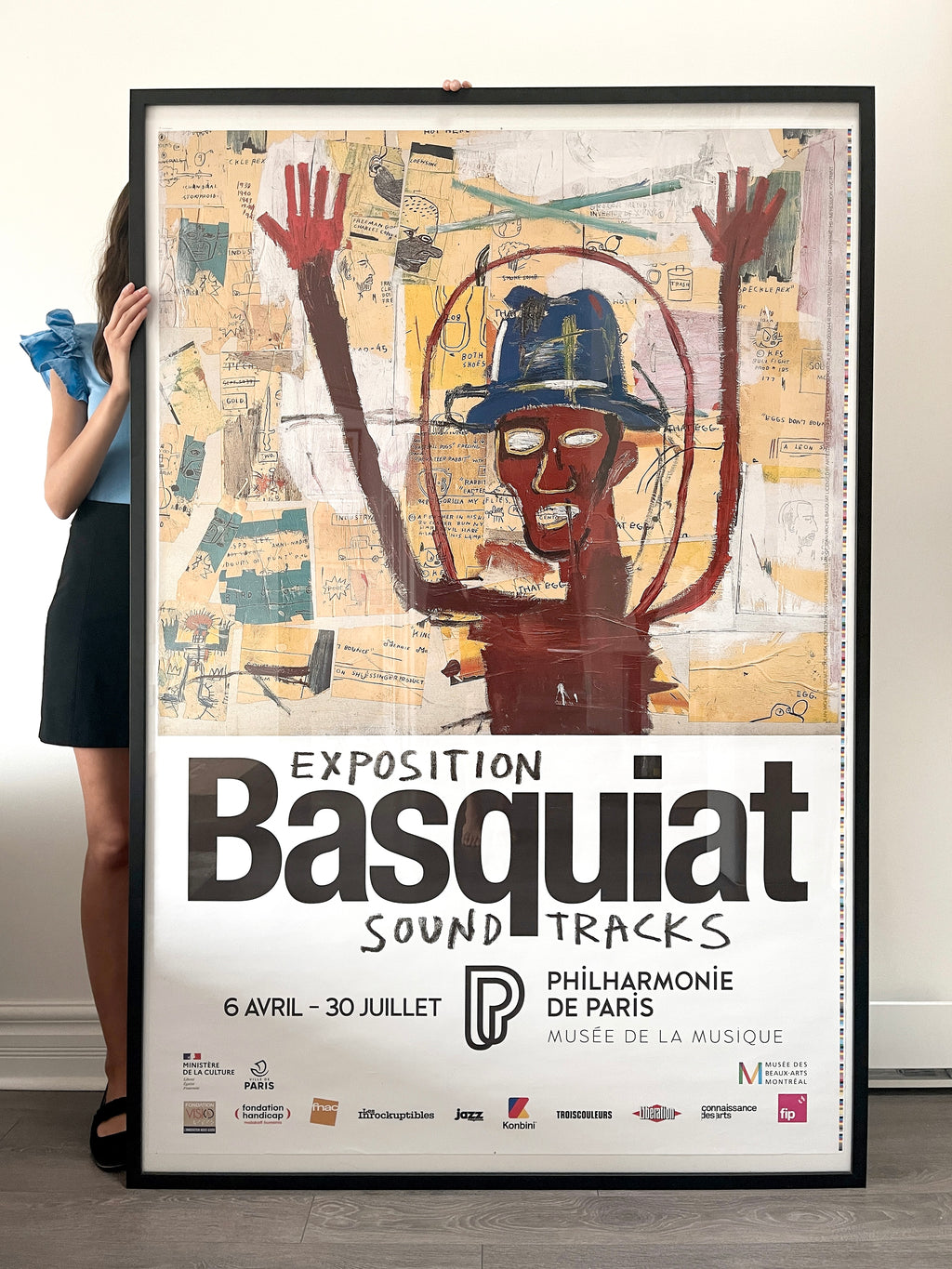 Original Basquiat x Warhol Poster 2023 Fondation Louis Vuitton Paris - 4X6  FT