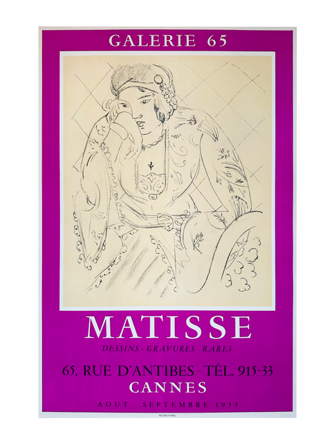 Original Henri Matisse Poster 1955 Cannes, Mourlot