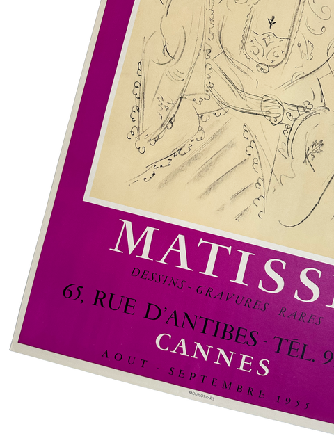 Original Henri Matisse Poster 1955 Cannes, Mourlot