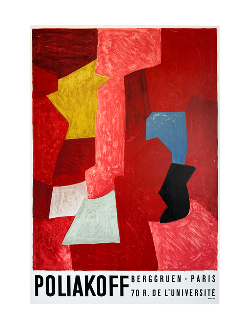 Original Serge Poliakoff Poster - Berggruen, 1957 - Mourlot