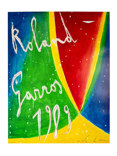 Original Roland Garros Poster By Nicola De Maria, 1989