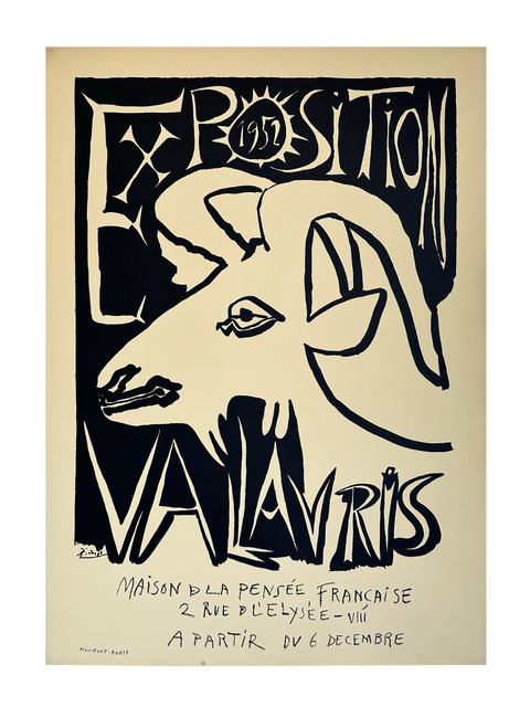 Original Picasso Poster Vallauris (Beige), 1952 - Mourlot