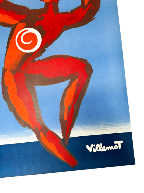 Original Bernard Villemot Poster Orangina "Dance" 1983