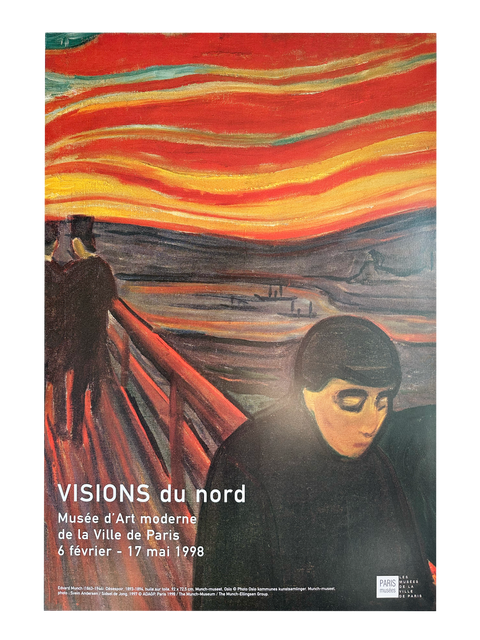 Original Edvard Munch Poster Modern Museum, Paris - 1998